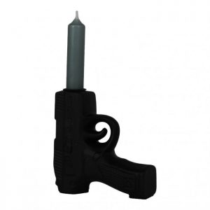 Candle holder 'Gun' - Black