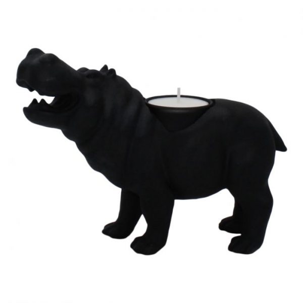 Candle holder "Hippo" - Black