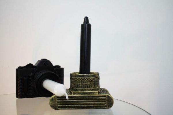 Candle holder "Camera" - Gold
