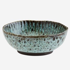 Stoneware bowl - Green/Black