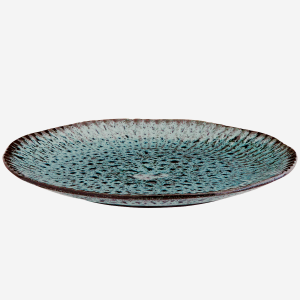 Stoneware dinerplate- Green/Black