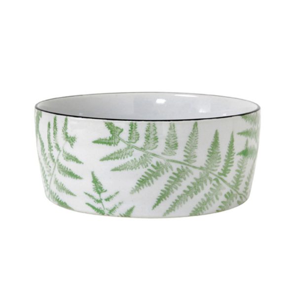 'Jungle' Porcelain bowl ferns