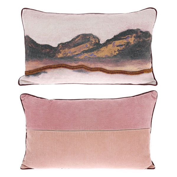 double-sided cushion stitched landscape