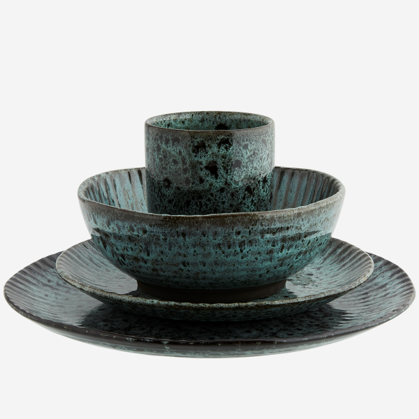 Stoneware Mug Light petrol/ Black - Afbeelding 3