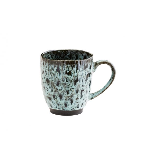Stoneware Mug Light petrol/ Black