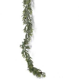 Kerstguirlande met sneeuw