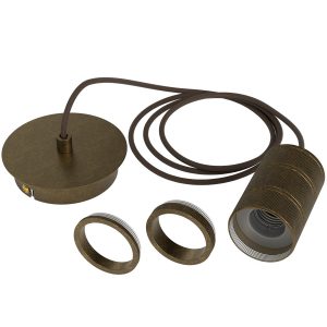 Retro Pendel Cordset -Brons Fitting - E27