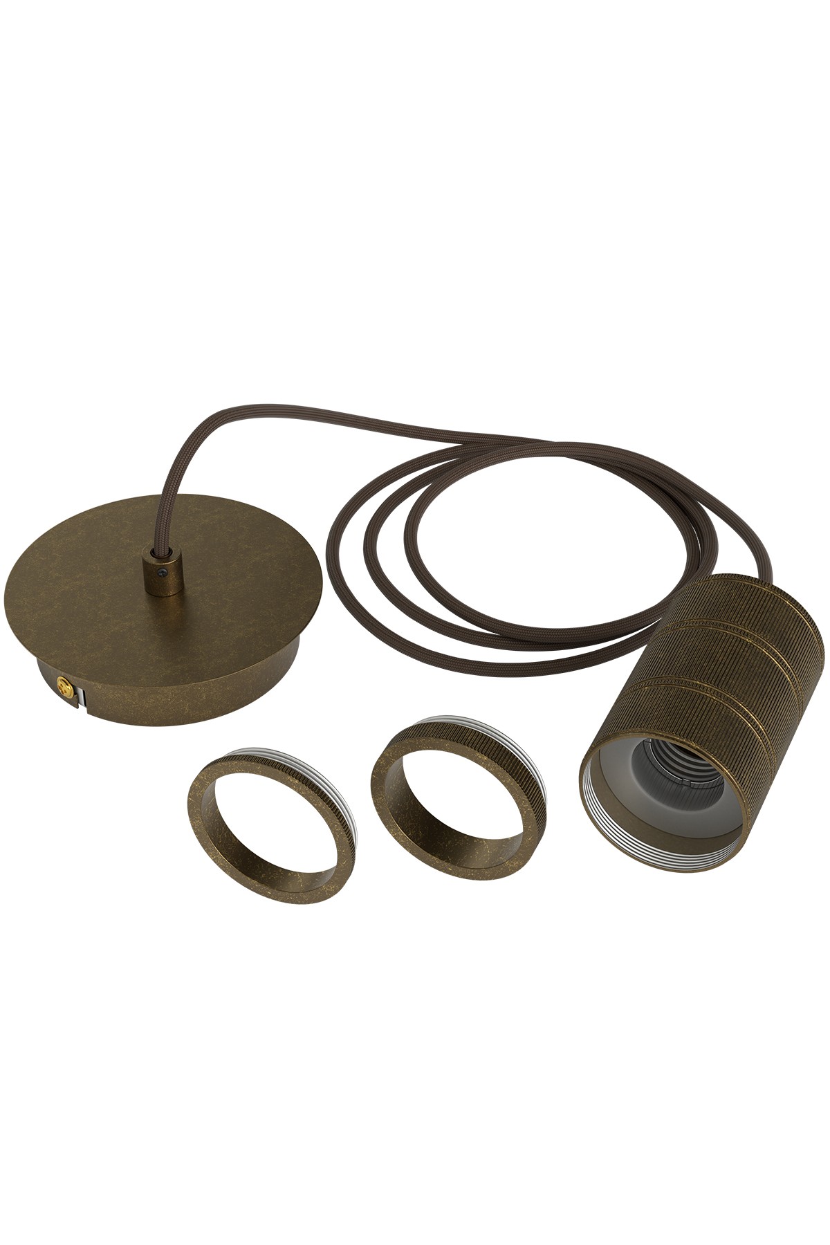Retro Pendel Cordset -Brons Fitting - E27