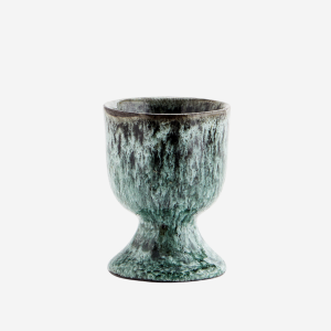 Stoneware Egg Cup Green/Black