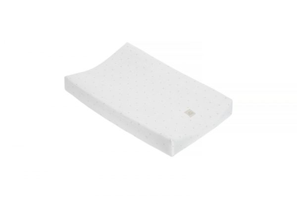 Waskussen Hoes Leafprint - Off-White Sand Printje