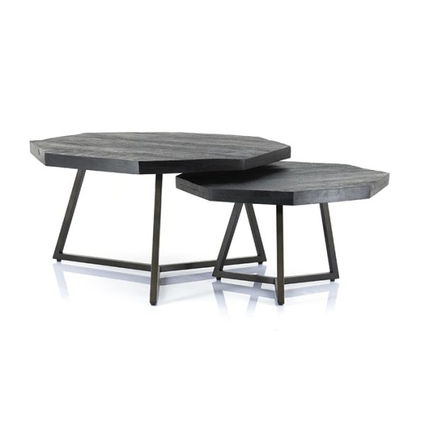 Coffeetable Set Octagon - Black