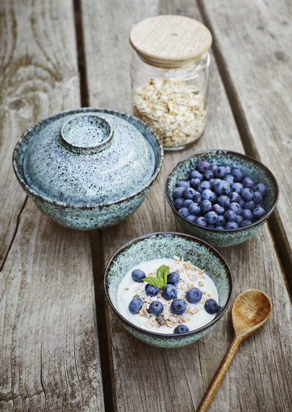 Stoneware Bowl W/Lid - Afbeelding 2