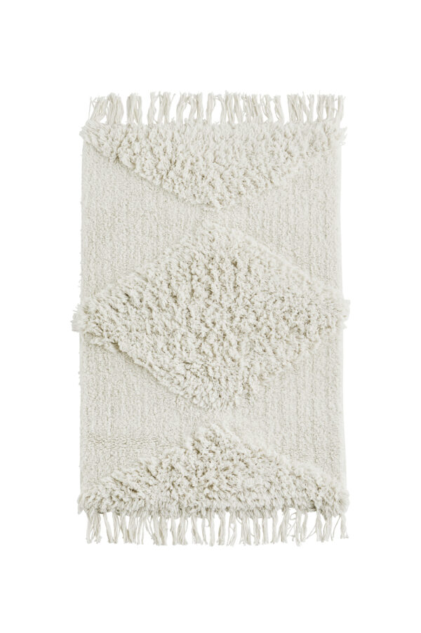 Tufted Cotton Bathmat - White