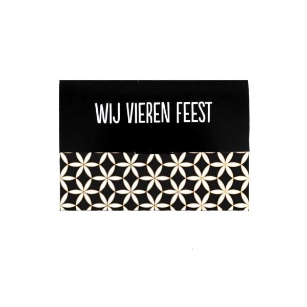 100%Leuk Ballonkaart - Wij Vieren Feest