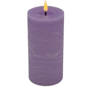 Led Pillar Candle 7.5 x 15cm Lavender Paradise