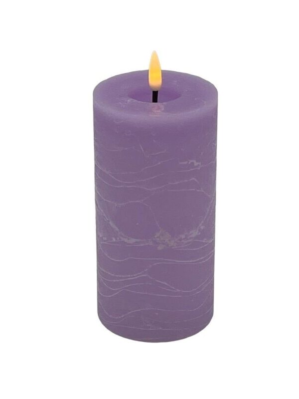 Led Pillar Candle 7.5 x 15cm Lavender Paradise