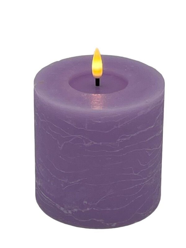Led Pillar Candle 10 x 10cm Lavender Paradise