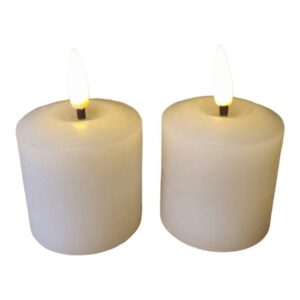 Box of 6 Led Candles 5*5cm Ivory