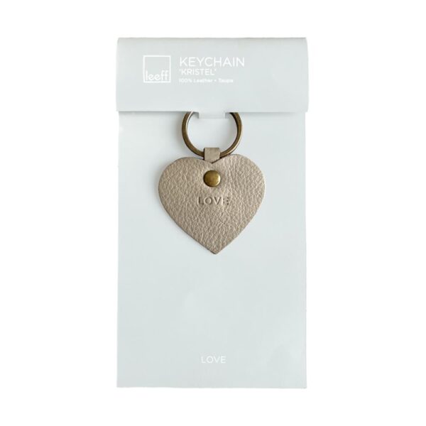 Leeff Sleutelhanger Helen Taupe - Love - Afbeelding 3