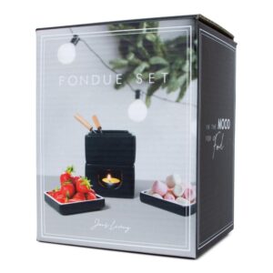 Mini Fondue Set Zwart