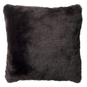 ZAYA - Sierkussen 60x60 cm - Bontlook - Effen Kleur - Raven - Zwart