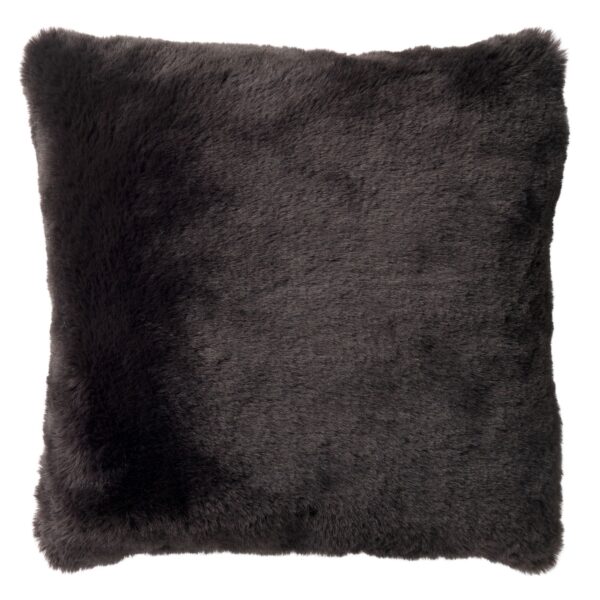 ZAYA - Sierkussen 60x60 cm - Bontlook - Effen Kleur - Raven - Zwart