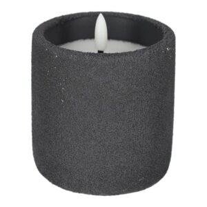 Jens - Frosted LED Kaars Antraciet