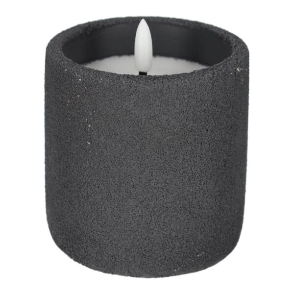 Jens - Frosted LED Kaars Antraciet