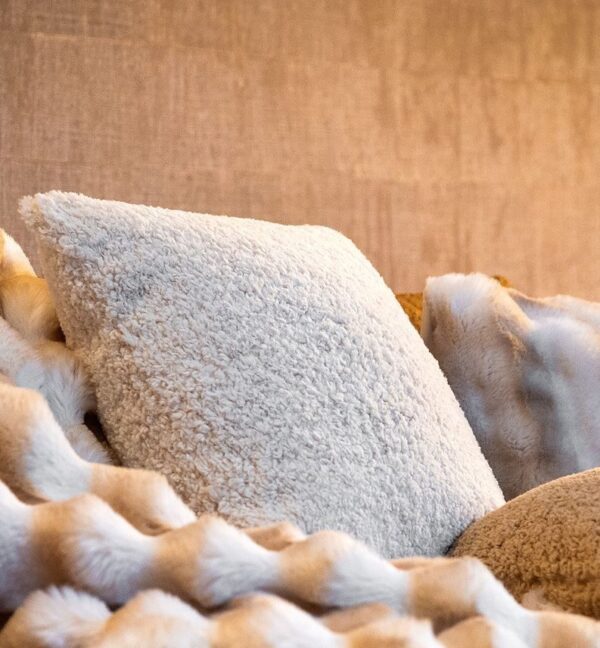 CARA - Kussenhoes 45x45 cm - Tofu - beige - Afbeelding 3