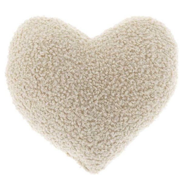Kussen Curly heart 40x40cm sand