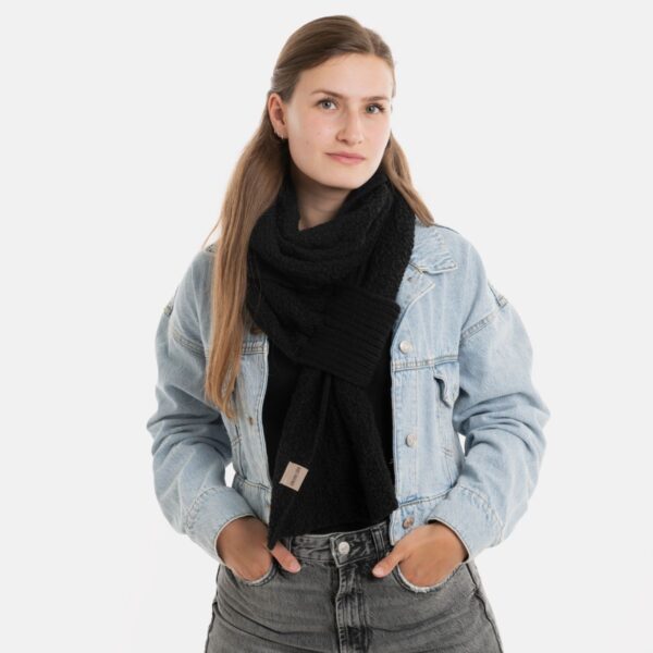 Haze Sjaal Zwart | Knit Factory - Afbeelding 3