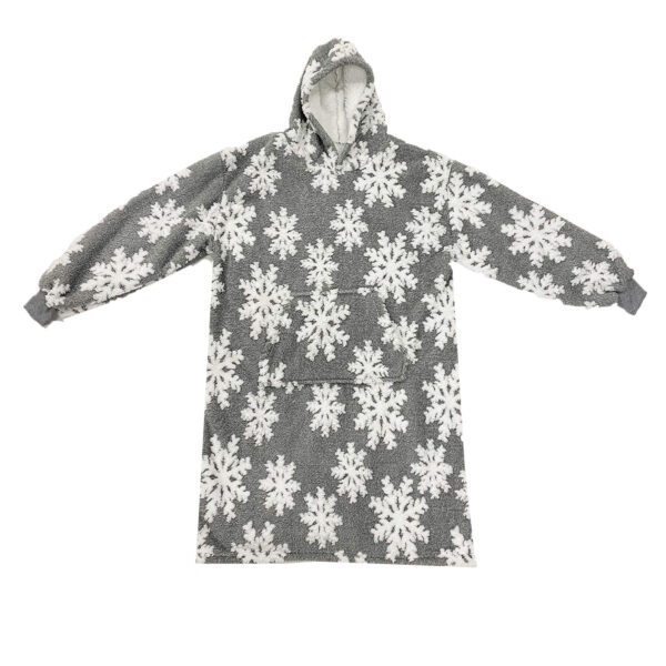 SNOWY - Oversized Hoodie - 70x110 cm - Hoodie & deken in één - grijs