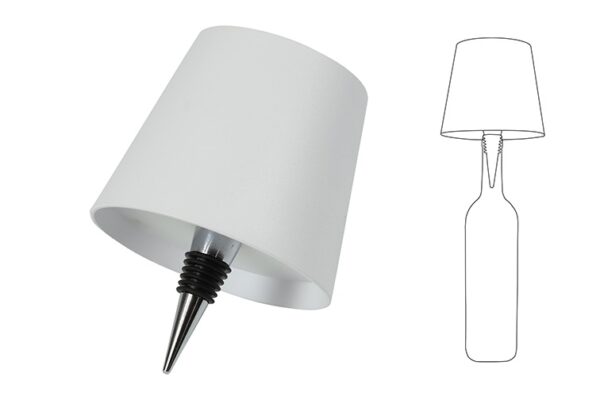 Lamp touch met flessenkurk LED Lux wit-L10,5 B10,5 H13CM