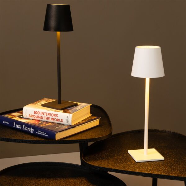 Tafellamp  LED Touch wit- L11 B11 H36,5CM - Afbeelding 2