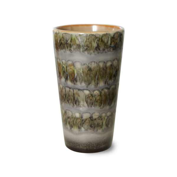 70s ceramics: Latte mug, fern | HK Living
