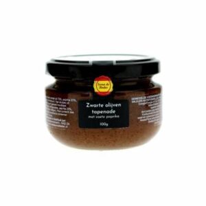 ZWARTE OLIJVEN TAPENADE ZOETE PAPRIKA 100 GRAM