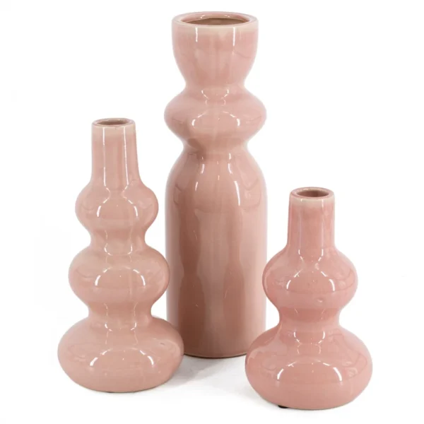 Aardewerk vaas pink - Afbeelding 2