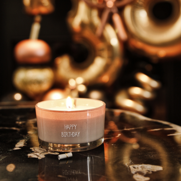 Happy Birthday - Geurkaars met flessenpost | My Flame Lifestyle - Afbeelding 2