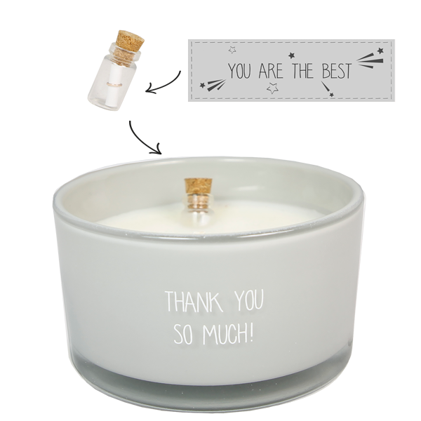 Thank You So Much - Geurkaars met flessenpost | My Flame Lifestyle