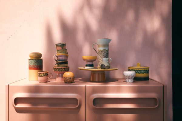 70s ceramics: cappuccino mug blossom - Afbeelding 2
