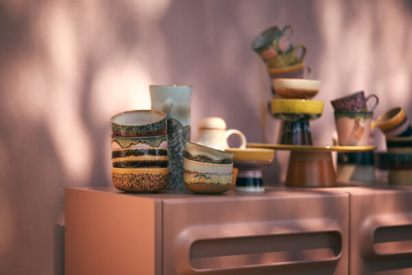70s ceramics: dessert bowls harbour, set of 4 | HK Living - Afbeelding 3