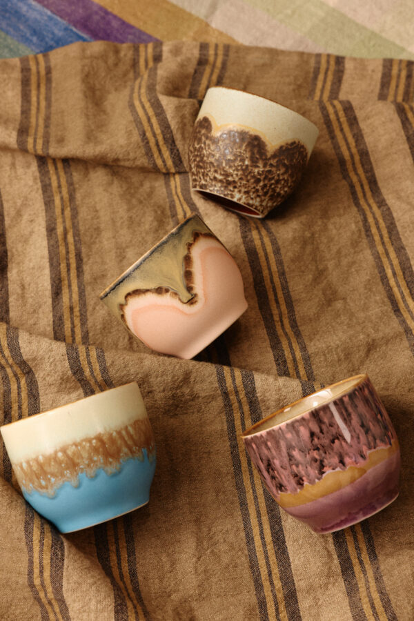 70s ceramics: café cup blossom | HK Living - Afbeelding 3