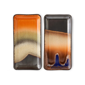 70s ceramics: small trays twenty four hours, set of 2 | HK Living