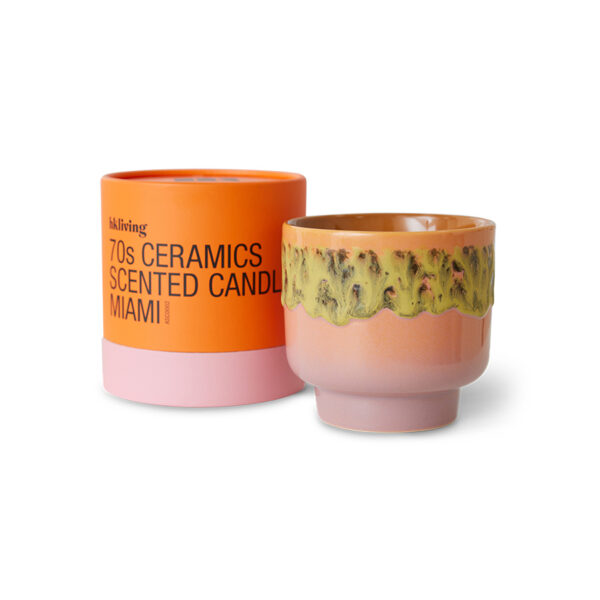 70s ceramics: scented candle Miami | HK Living - Afbeelding 3