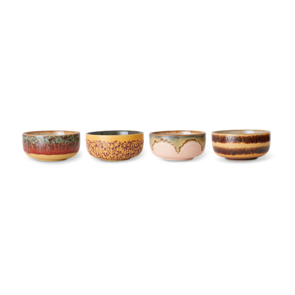 70s ceramics: dessert bowls harbour, set of 4 | HK Living - Afbeelding 2