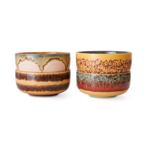 70s ceramics: dessert bowls harbour, set of 4 | HK Living