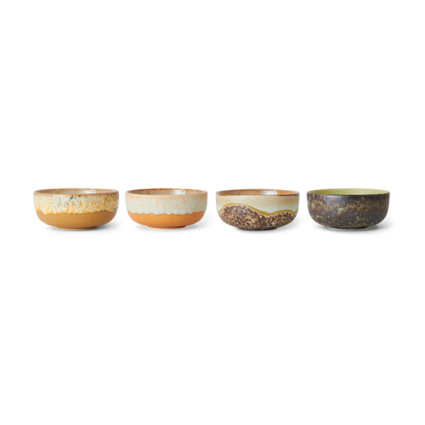 70s ceramics: tapas bowls drift, set of 4 | HK Living - Afbeelding 2