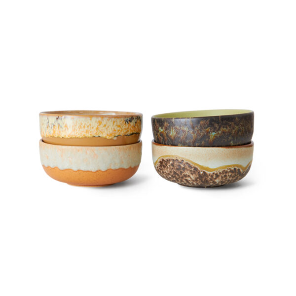 70s ceramics: tapas bowls drift, set of 4 | HK Living
