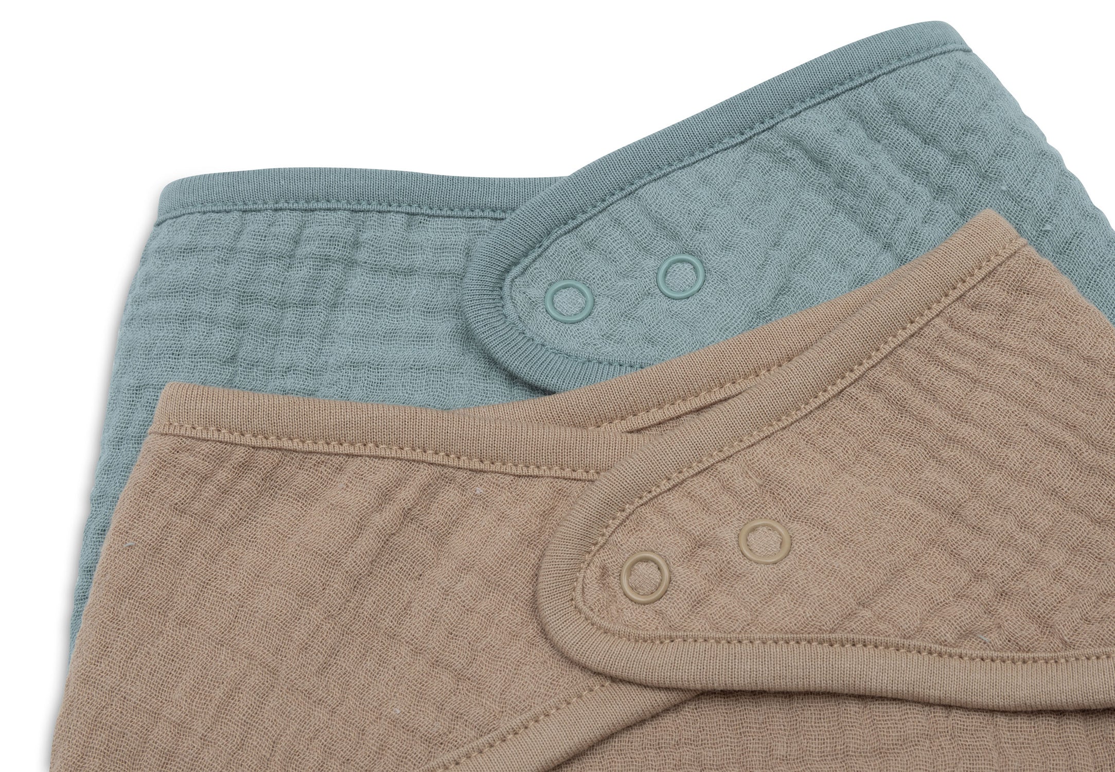 Slab Bandana Hydrofiel - Sea Green/Biscuit - 2 Stuks | Jollein - Afbeelding 3