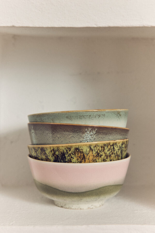 70s ceramics: ramen bowls verge, set of 2 | HK Living - Afbeelding 4